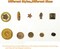 Mixed Vintage Wood Buttons for Crafts,Assorted Shapes Bulk DIY Sewing